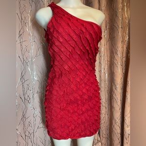 Red off the shoulder Dress